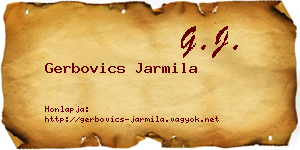 Gerbovics Jarmila névjegykártya