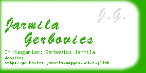 jarmila gerbovics business card